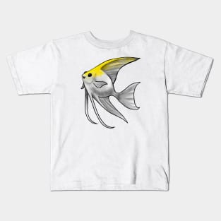 Fish - Angelfish - Gold Pearl Scale Kids T-Shirt